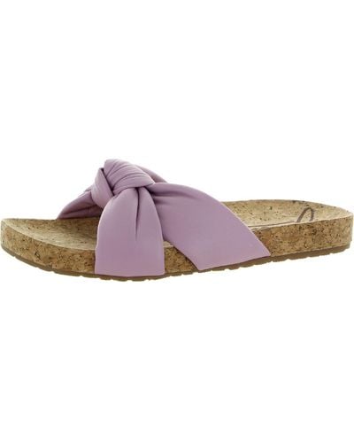 Zodiac Mae Slip On Knotted Slide Sandals - Purple