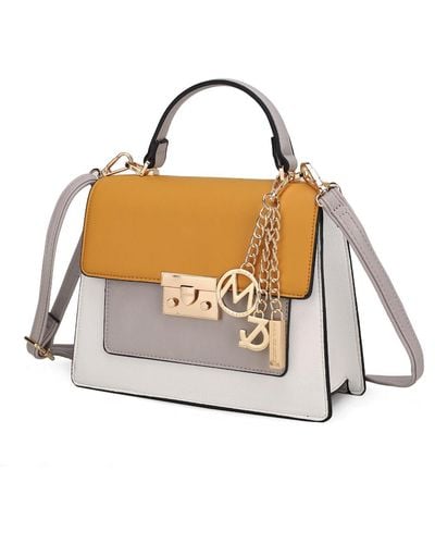 MKF Collection by Mia K Quinzel Color-block Shoulder Handbag - Metallic