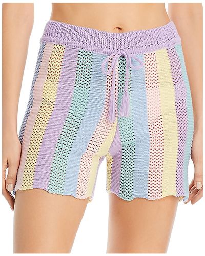 CAPITTANA Knit Stretch Casual Shorts - Blue