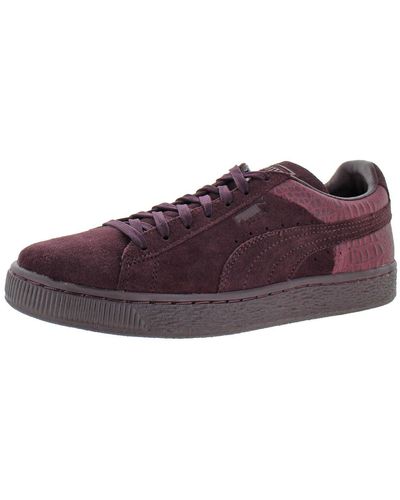 PUMA Classic Suede Embossed Skate Shoes - Purple