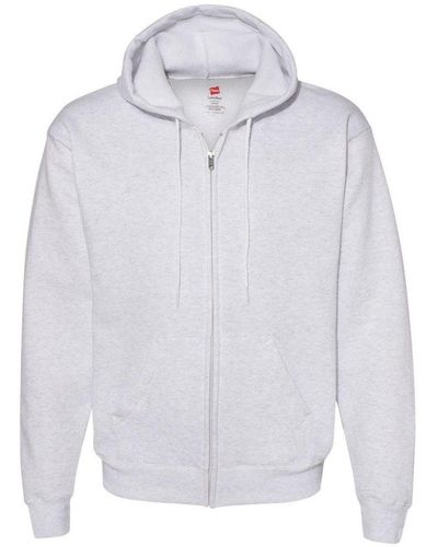 Hanes Ecosmart Full-zip Hooded Sweatshirt - White