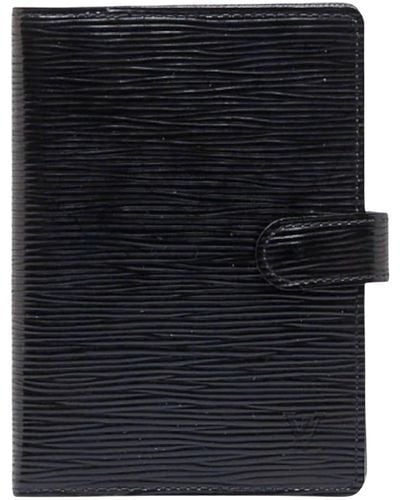 Louis Vuitton Agenda Pm Leather Wallet (pre-owned) - Black