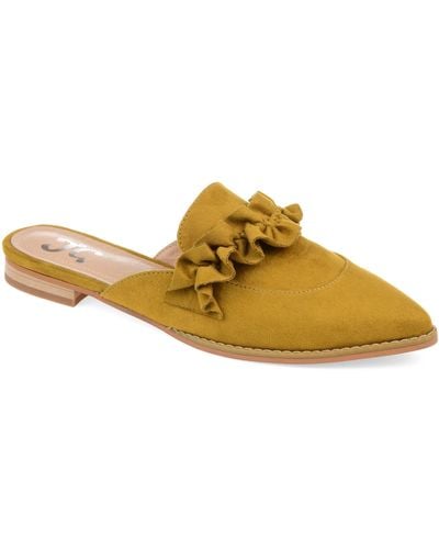 Journee Collection Collection Kessie Mules - Yellow
