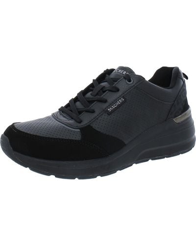 Skechers Street Memory Foam Gym Running Shoes - Black