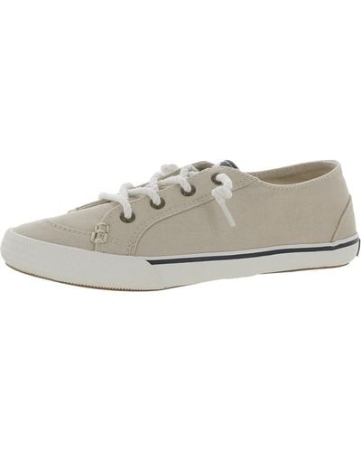 Sperry Top-Sider Canvas Lace-up Casual And Fashion Sneakers - White