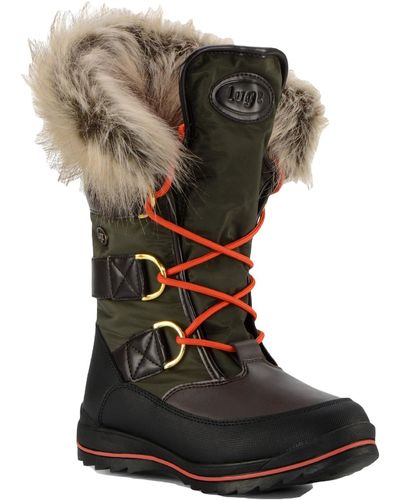 Lugz Tundra Fur Faux Fur Waterproof Winter & Snow Boots - Green
