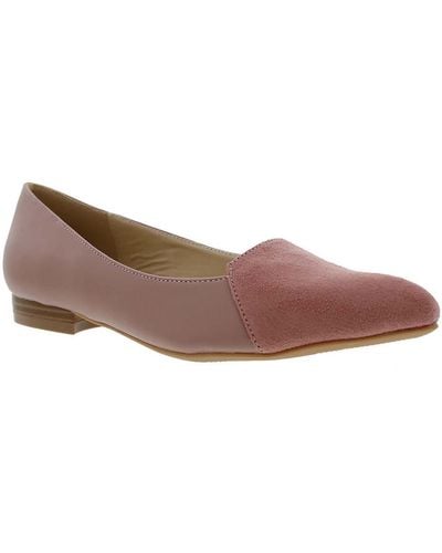 Bellini Flora Faux Leather Pointed Toe Loafers - Brown