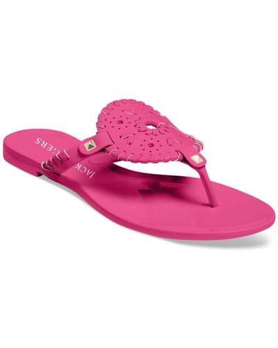 Jack Rogers Georgica Flip-flops Thong Jelly Sandals - Pink