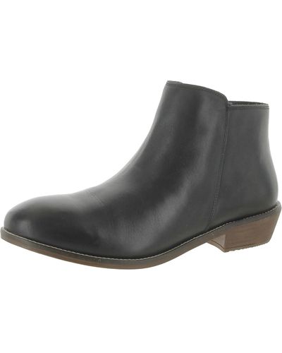 Softwalk Rocklin 2.0 Stacked Heel Round Toe Ankle Boots - Gray