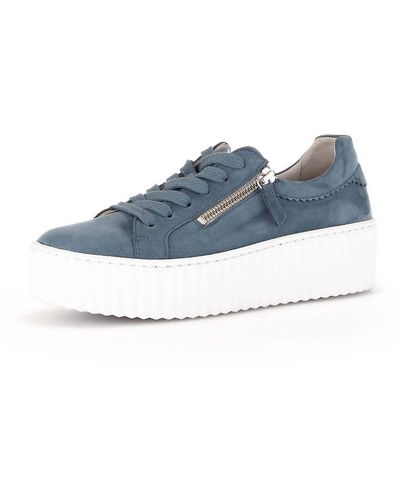 Gabor 's Low Platform Sneaker - Blue
