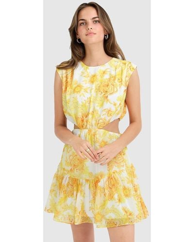 Belle & Bloom Lovesick Mini Dress - Gilded Cage - Yellow