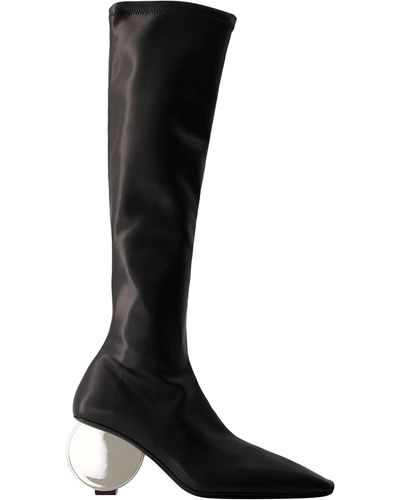 Courreges Circle Boots - - Synthetic Leather - Black