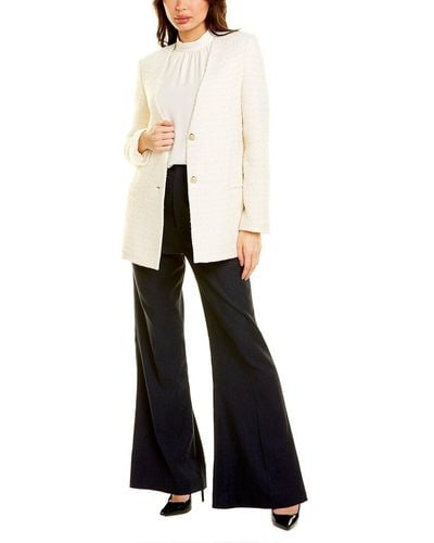 St. John Wool-blend Tweed Jacket - White