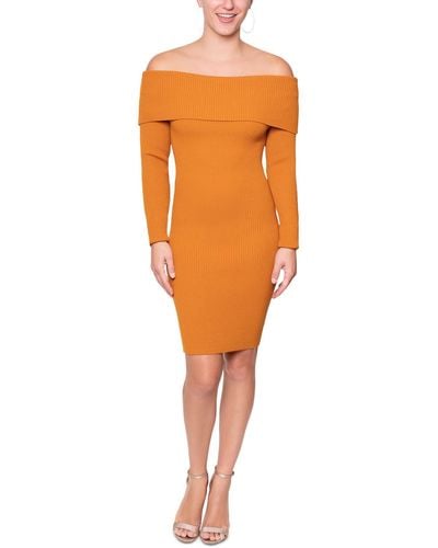 Rachel Roy Drapey Midi Sweaterdress - Orange