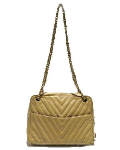 Chanel Matrasse Leather Shoulder Bag (pre-owned) - Metallic
