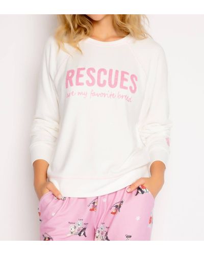 Pj Salvage Rescues Are My Favorite Breed Top - Pink