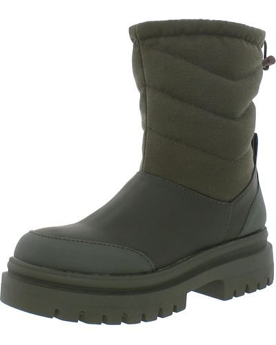 Rocket Dog Dita Quilted lugged Sole Ankle Boots - Green