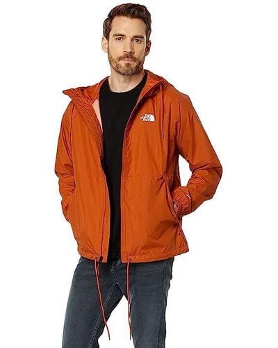 The North Face Antora Nf0a7qf3lv4 Rusted Bronze Hooded Rain Jacket Ncl280 - Red