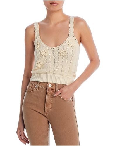 PAIGE Embroidered Knit Blouse - White