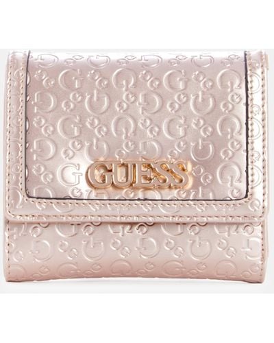 Guess Factory Zakaria Embossed Logo Trifold - Pink