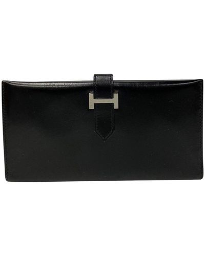 Hermès Béarn Leather Wallet (pre-owned) - Black