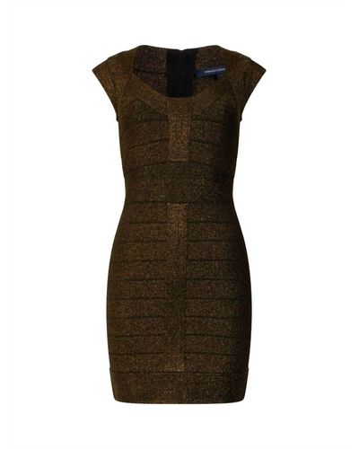 French Connection Danni Crepe Cap Sleeve Dress - Brown