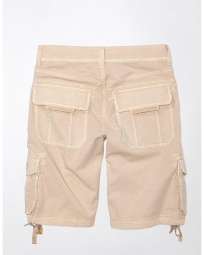 American Eagle Outfitters Ae Snappy Stretch Low-rise baggy Bermuda Cargo Short - Natural
