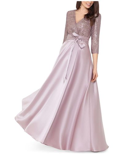 Xscape Sequined Formal Evening Dress - Pink