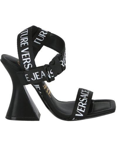 Versace Kristen Logo Sandals - Black
