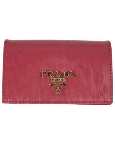 Prada Leather Wallet (pre-owned) - Red