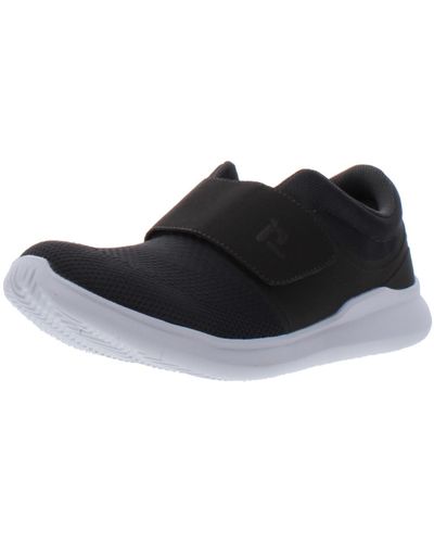 Propet Viator Strap Knit Slip On Running Shoes - Black