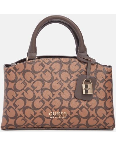 Guess Factory Easley Small Satchel - Brown