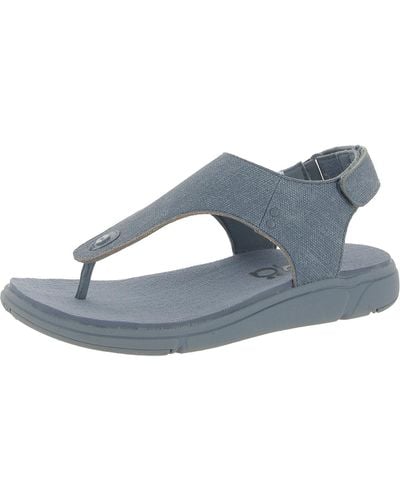 Ryka Margo Next Faux Leather Thong Slingback Sandals - White