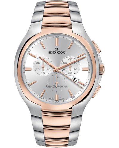 Edox Les Bemonts 42mm Quartz Watch - Metallic