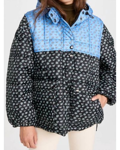 Sea Pascala Print Puffer - Blue