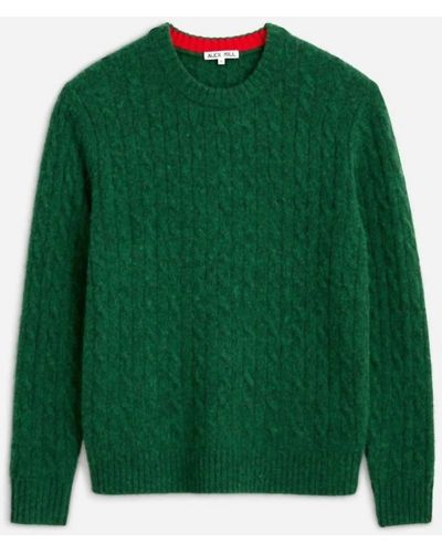 Alex Mill Pilly Cable Crewneck - Green