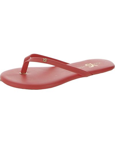 Yosi Samra Rivington Leather Slip-on Thong Sandals - Pink