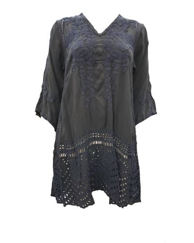 Johnny Was Elimo Embroided Tunic - Black