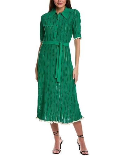 3.1 Phillip Lim Art Nouveau Polo Dress - Green
