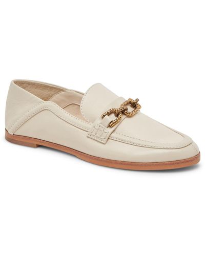 Dolce Vita Reign Leather Slip-on Loafers - White