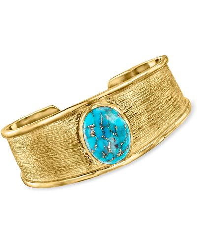 Ross-Simons Turquoise Cuff Bracelet - Blue
