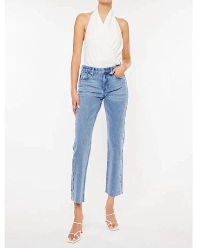 Kancan Evelyn Mid Rise Jeans - Blue