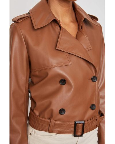 Bailey 44 Joni Vegan Leather Moto Jacket - Brown