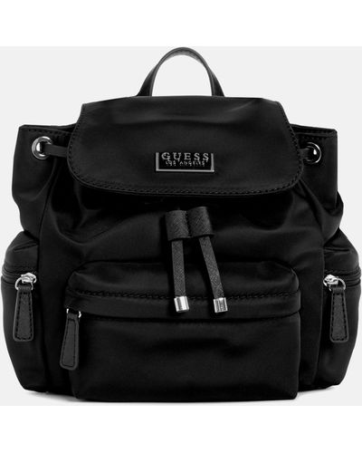 Guess Factory Aviel Canvas Backpack - Black