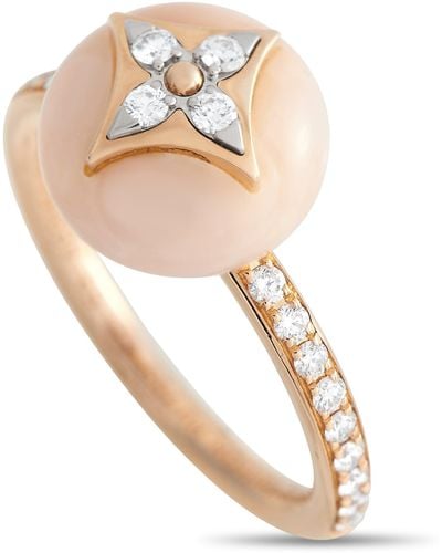 Louis Vuitton 18K White, Yellow & Rose Gold Diamonds Flower