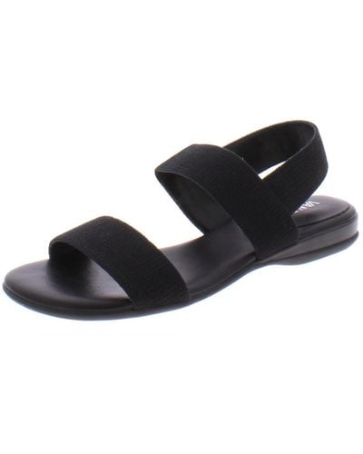 Vaneli Yoel Open Toe Strappy Slingback Sandals - Black