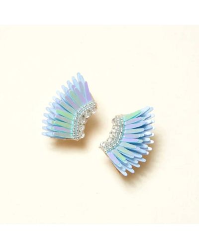 Mignonne Gavigan Micro Madeline Earrings In Metallic Blue