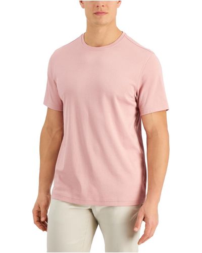 Alfani Crewneck Short Sleeve T-shirt - Pink