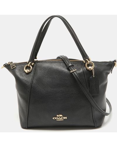 COACH Leather Small Kelsey Satchel - Black