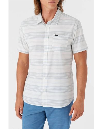 O'neill Sportswear Trvlr Upf Traverse Stripe Standard Shirt - White